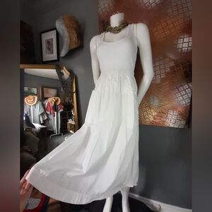 Zara Cotton Combination Midi Dress